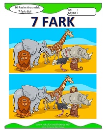 İki Resim Arasındaki Farkı Bul Etkinliği
